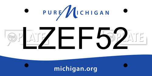 LZEF52 Michigan License Plate
