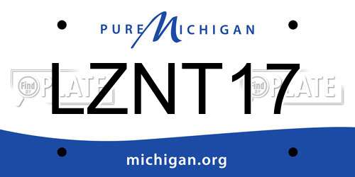 LZNT17 Michigan License Plate