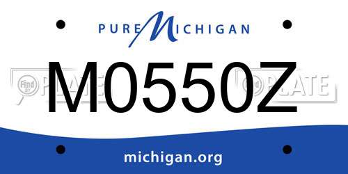M0550Z Michigan License Plate