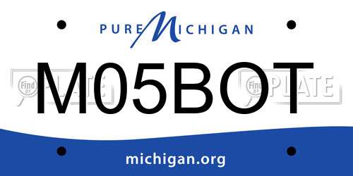 M05BOT Michigan License Plate