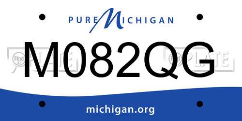 M082QG Michigan License Plate