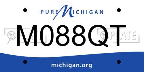 M088QT Michigan License Plate