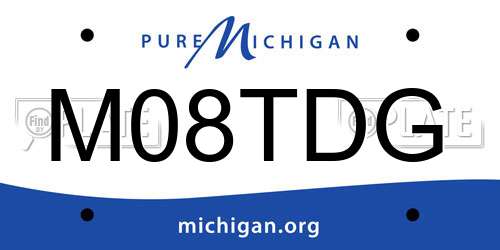 M08TDG Michigan License Plate