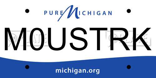 M0USTRK Michigan License Plate