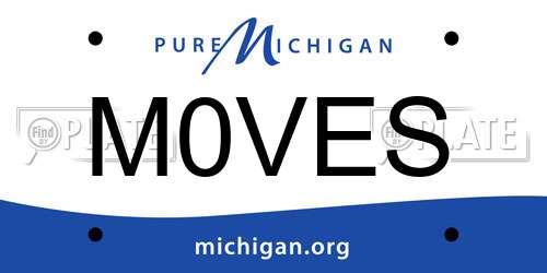 M0VES Michigan License Plate