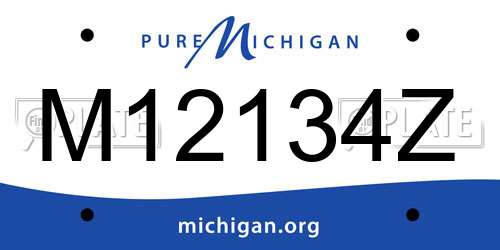M12134Z Michigan License Plate