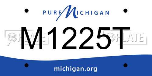M1225T Michigan License Plate