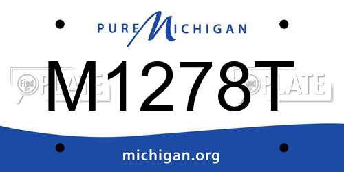 M1278T Michigan License Plate