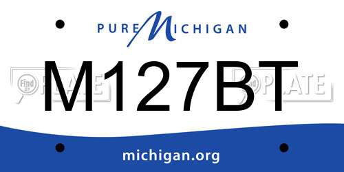 M127BT Michigan License Plate