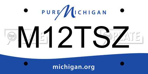 M12TSZ Michigan License Plate
