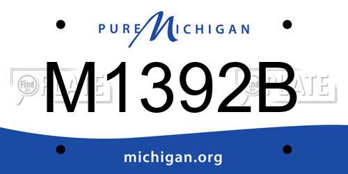M1392B Michigan License Plate