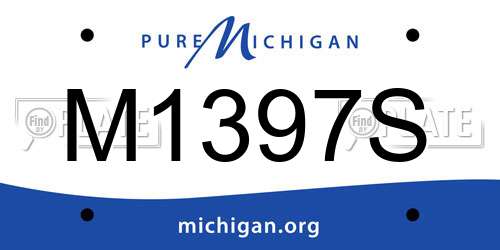 M1397S Michigan License Plate