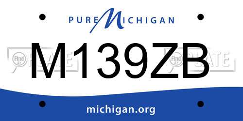 M139ZB Michigan License Plate