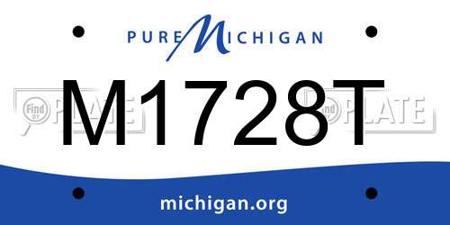 M1728T Michigan License Plate