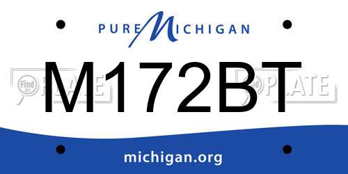 M172BT Michigan License Plate