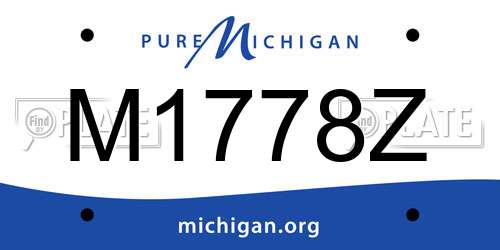 M1778Z Michigan License Plate