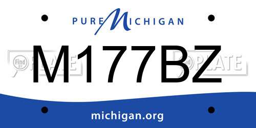 M177BZ Michigan License Plate