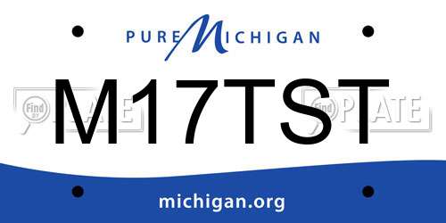 M17TST Michigan License Plate