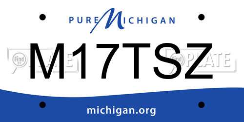 M17TSZ Michigan License Plate
