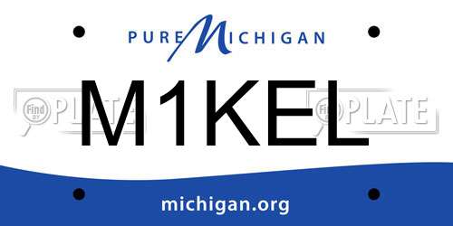 M1KEL Michigan License Plate