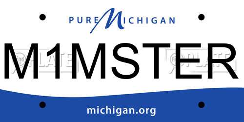M1MSTER Michigan License Plate