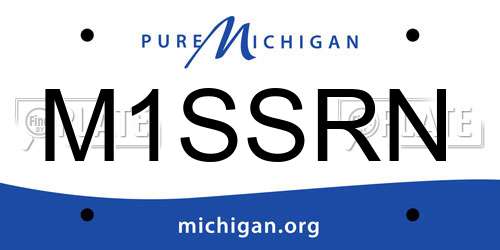 M1SSRN Michigan License Plate