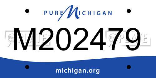 M202479 Michigan License Plate