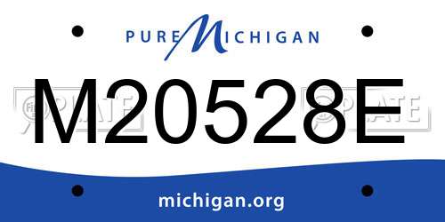M20528E Michigan License Plate