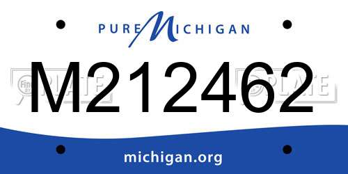 M212462 Michigan License Plate