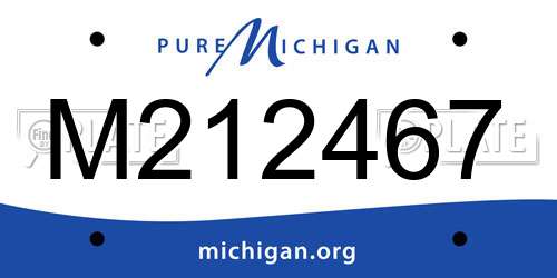 M212467 Michigan License Plate