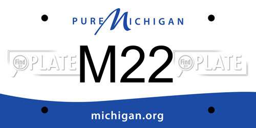 M22 Michigan License Plate