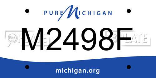 M2498F Michigan License Plate