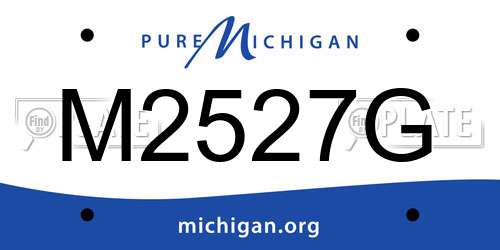 M2527G Michigan License Plate
