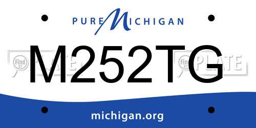 M252TG Michigan License Plate