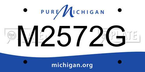 M2572G Michigan License Plate
