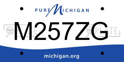 M257ZG Michigan License Plate
