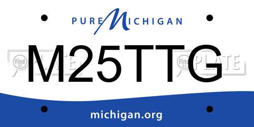 M25TTG Michigan License Plate