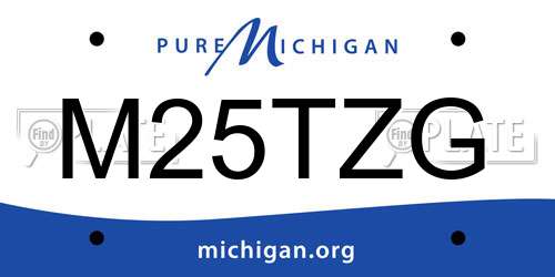M25TZG Michigan License Plate