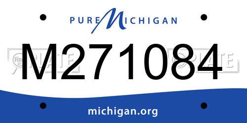 M271084 Michigan License Plate