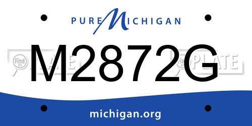 M2872G Michigan License Plate