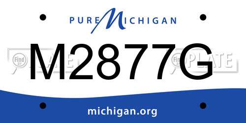M2877G Michigan License Plate