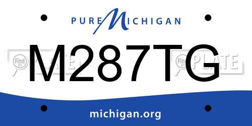 M287TG Michigan License Plate