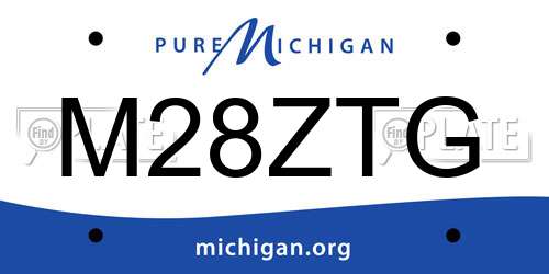 M28ZTG Michigan License Plate