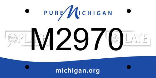 M2970 Michigan License Plate