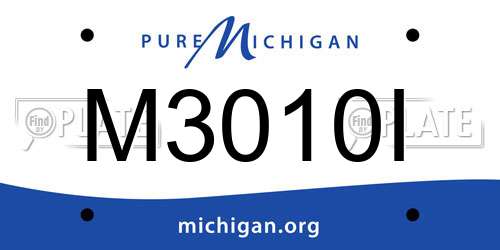 M3010I Michigan License Plate