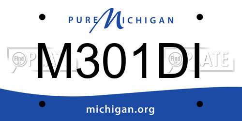 M301DI Michigan License Plate