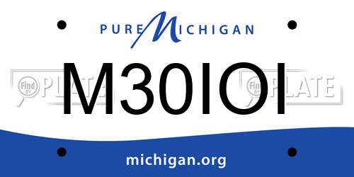 M30IOI Michigan License Plate