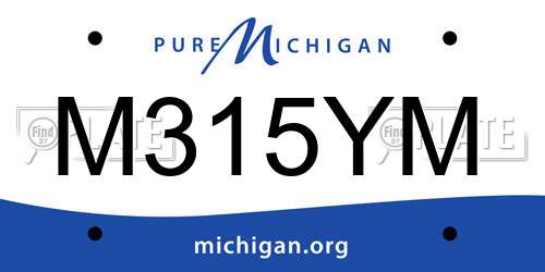 M315YM Michigan License Plate