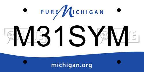 M31SYM Michigan License Plate