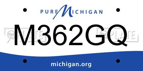 M362GQ Michigan License Plate